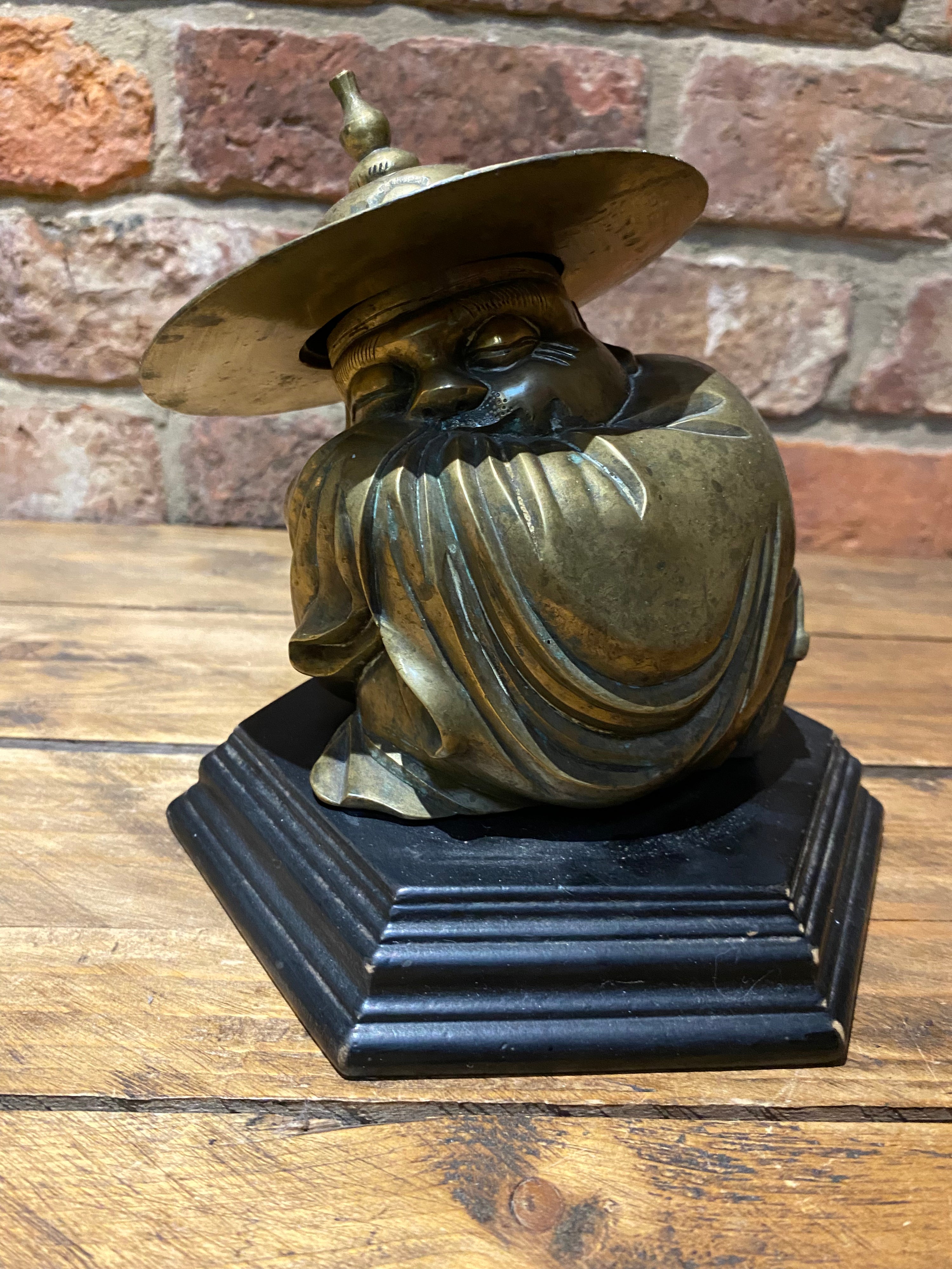 Brass Asian Sitting Man Figure | Junkaholic Vintage | United Kingdom