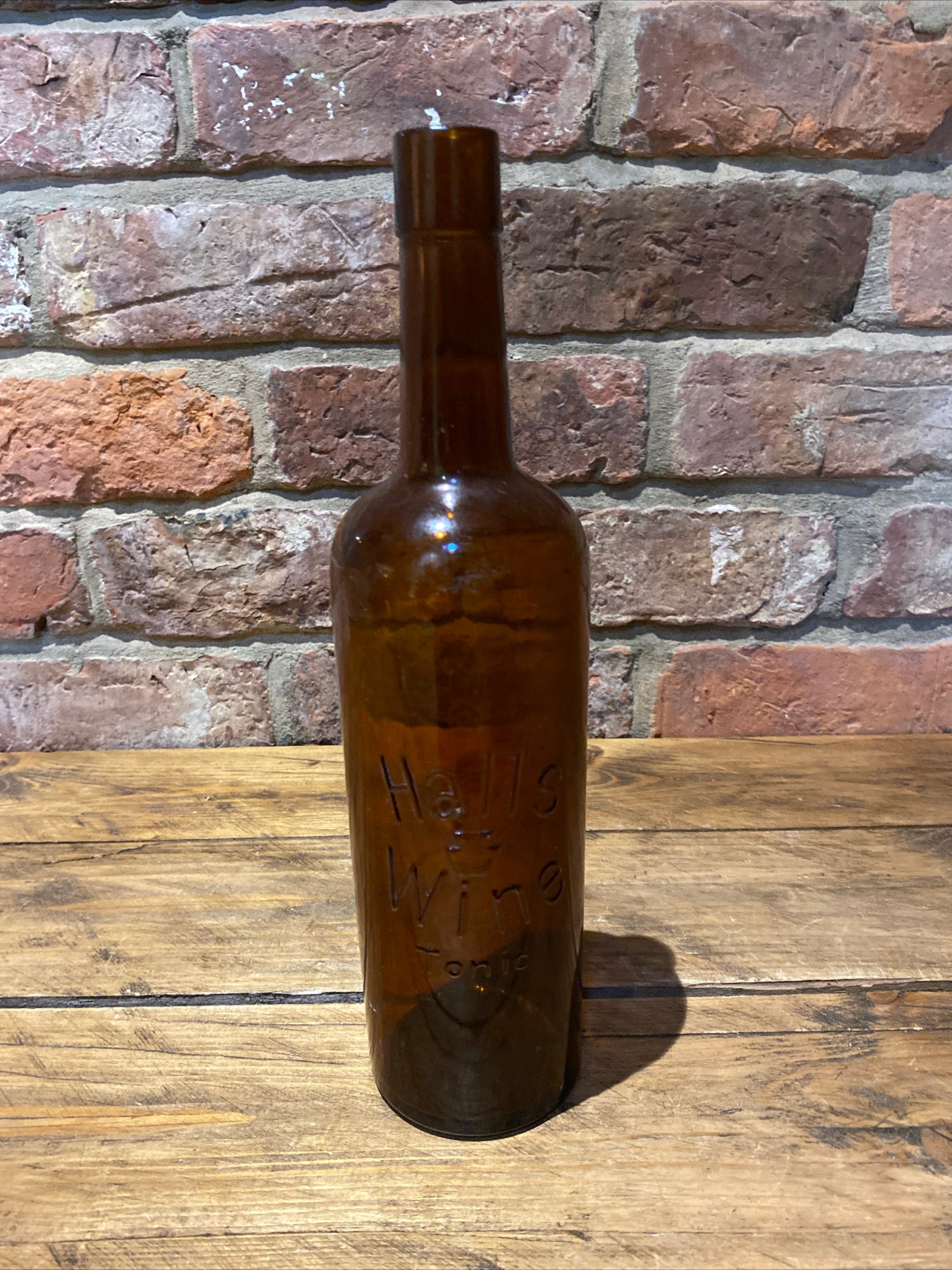 Vintage Halls Wine Tonic Glass Bottle