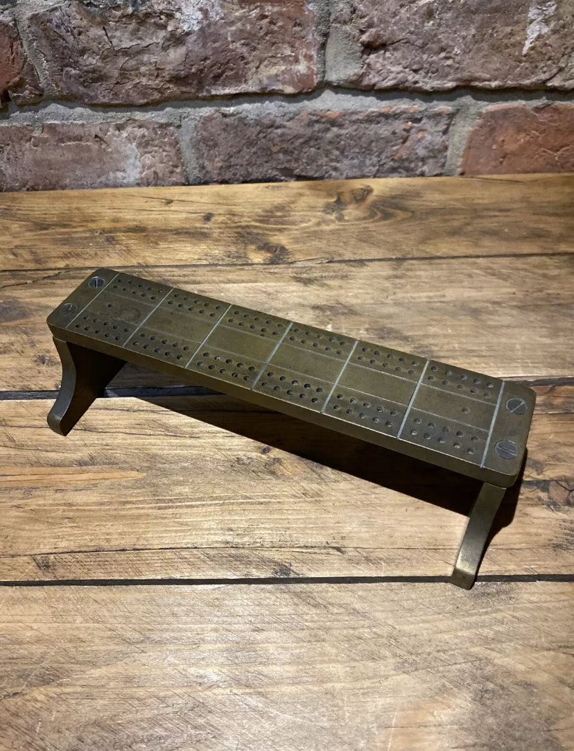 Vintage Bronze Cribbage Board