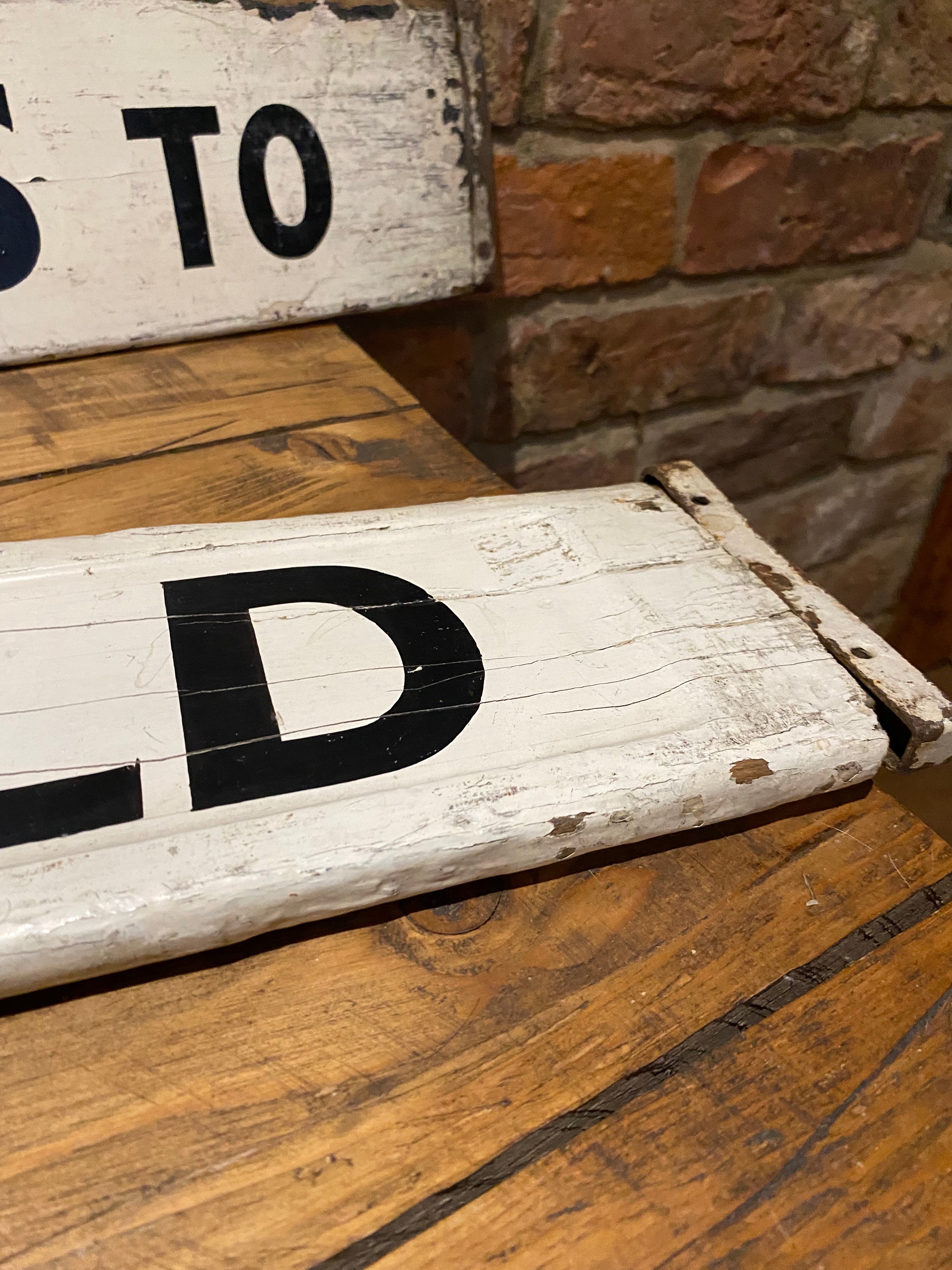 Vintage Wood Railway Destination Signs | Finger Boards | Junkaholic Vintage UK