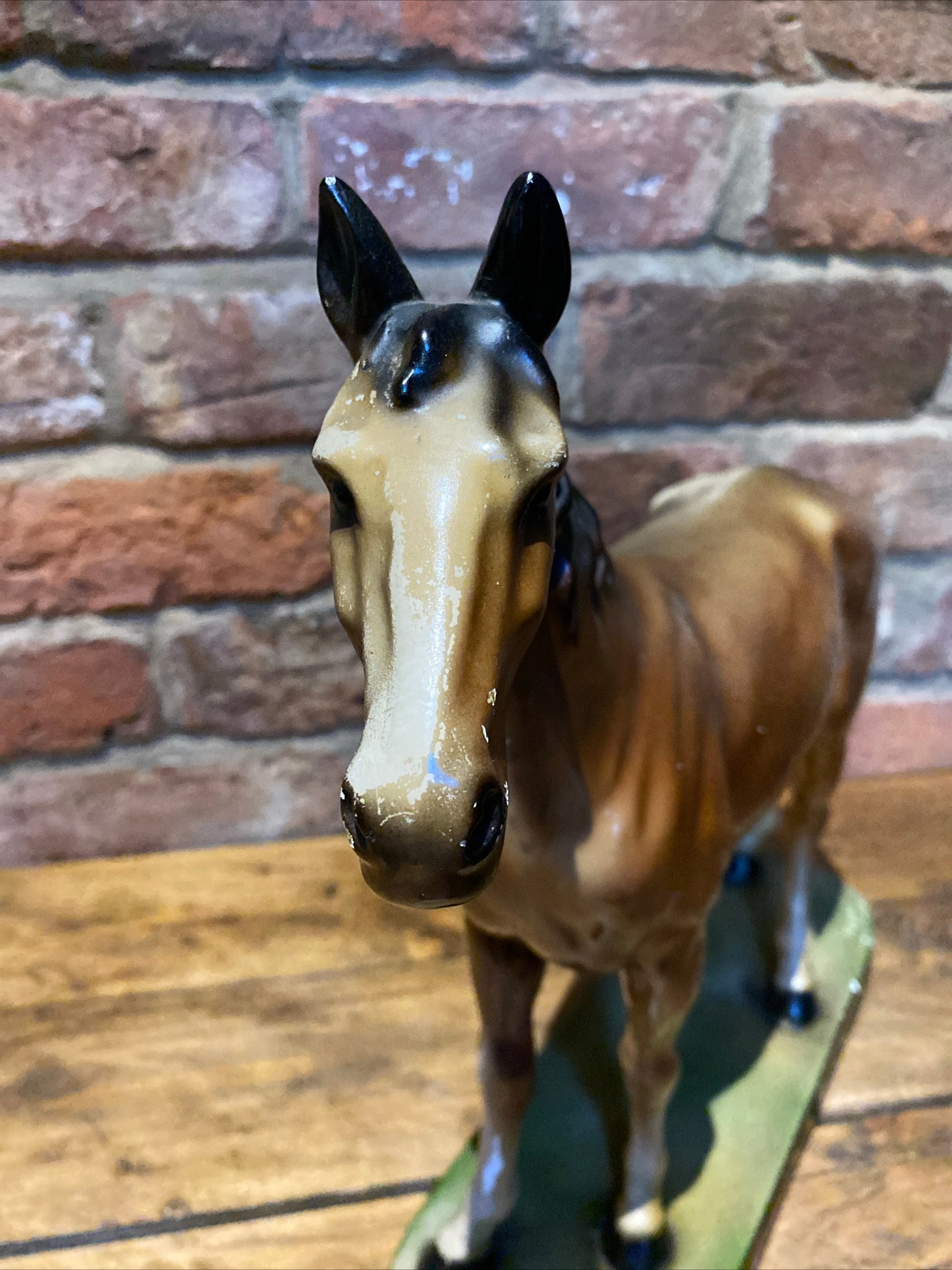 Vintage Chalkware Horse Ornament