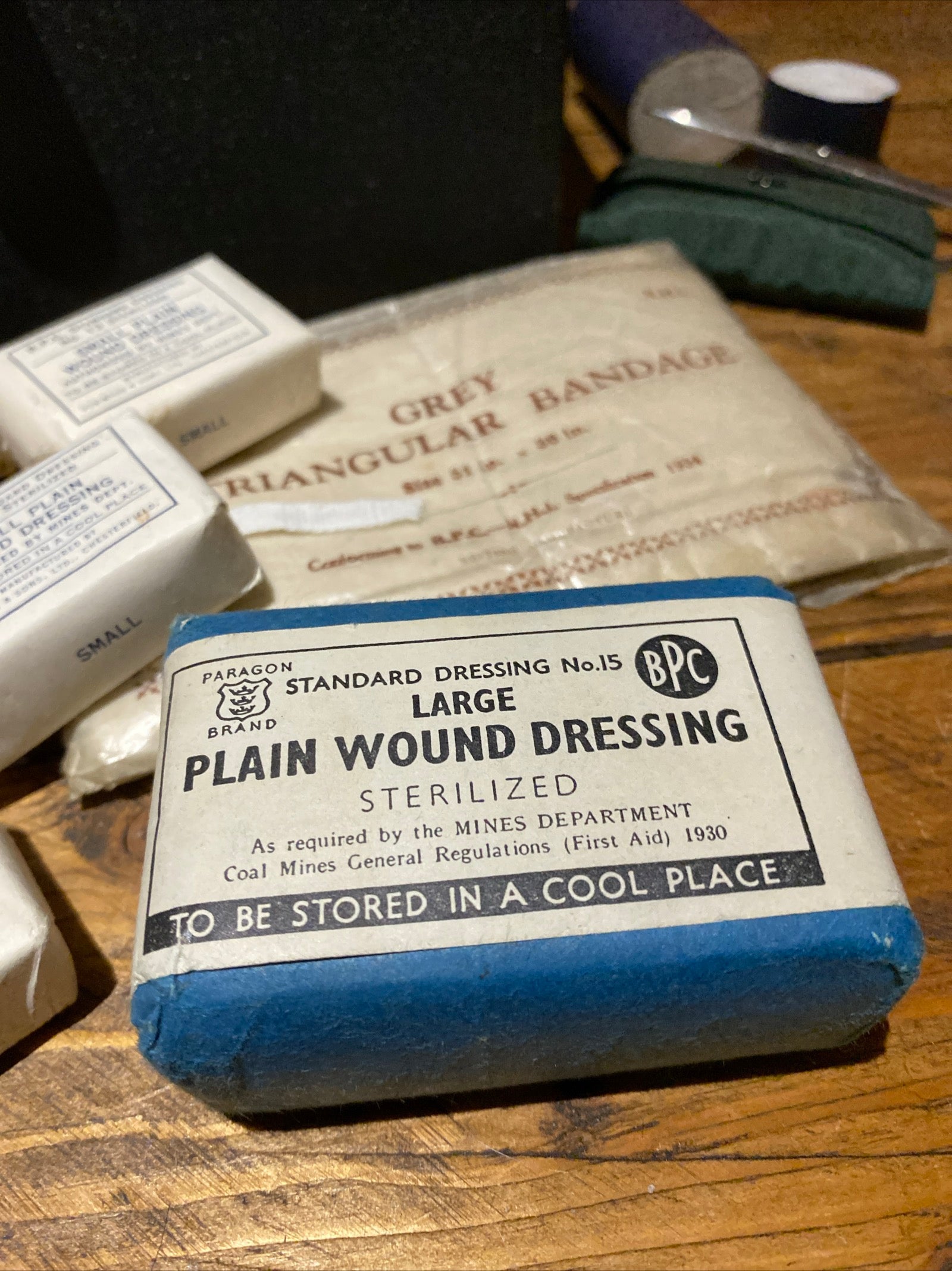 Vintage First Aid Box , With A Lot Of Contents